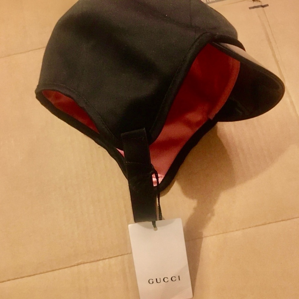 Gucci Black and Pink Hat Luxurious Accessory